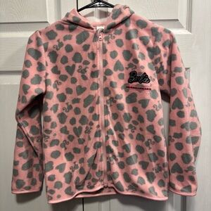 Barbie Pink and Gray Patterned Kids Hoodie